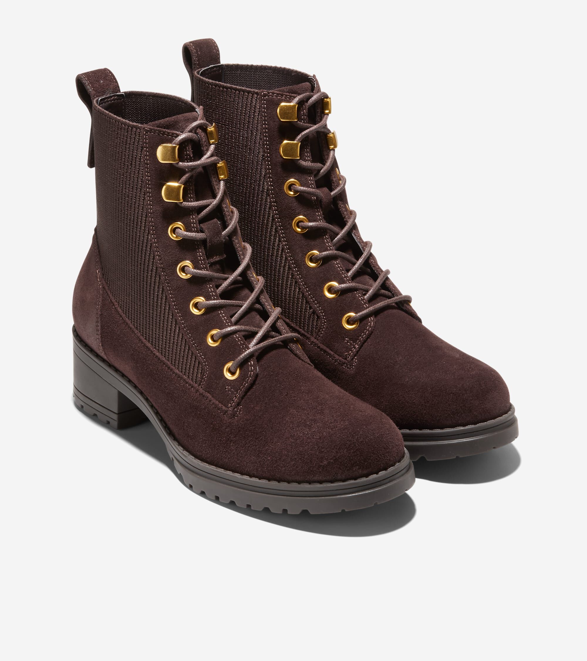 Women's Camea Waterproof Combat Boot II in Dark Brown | Cole Haan